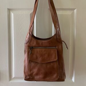 Fossil Tan Leather Shoulder Bag